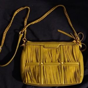 Aimee Kestenberg suede and leather crossbody purse